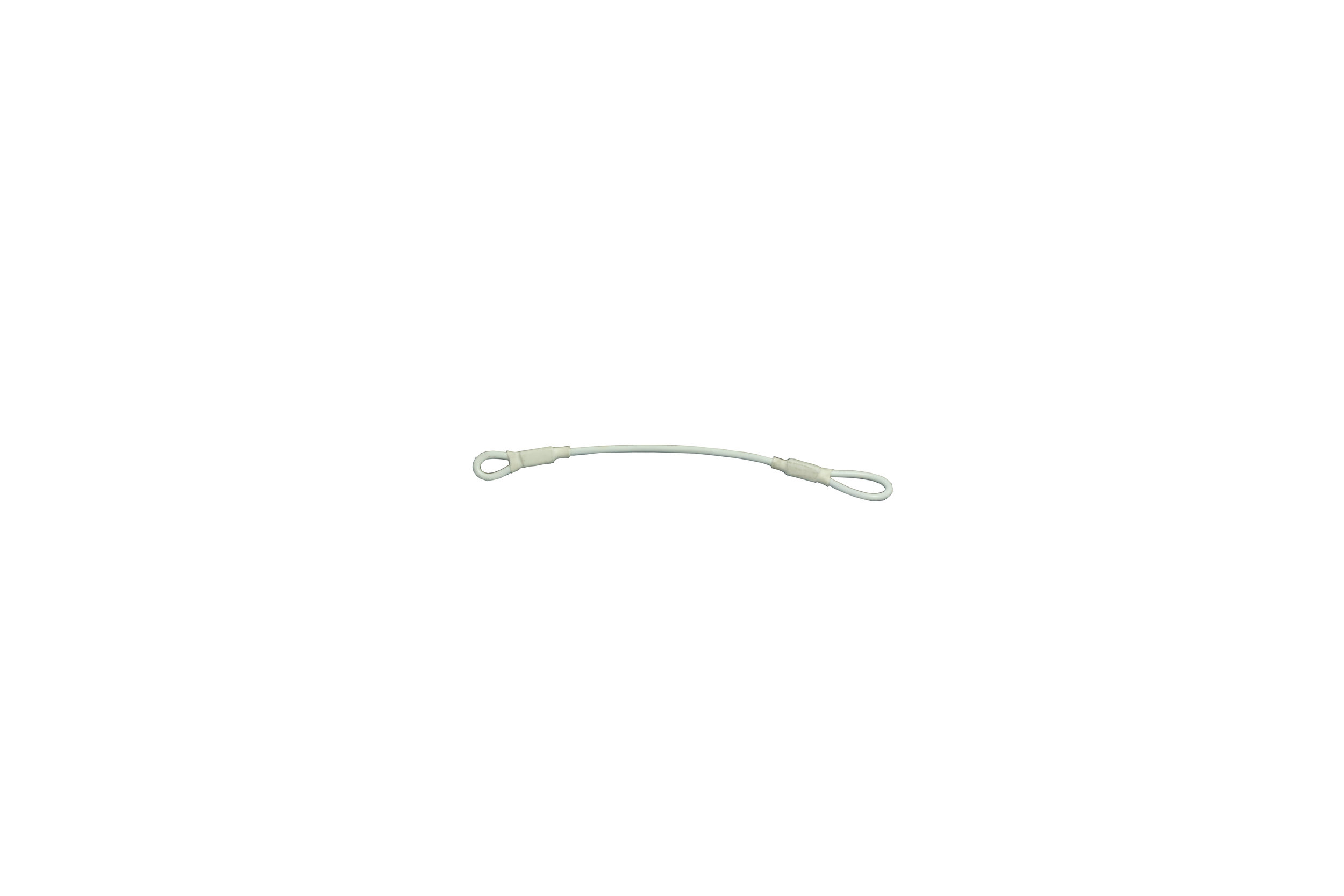 Double Loop Security Lanyard 4" White